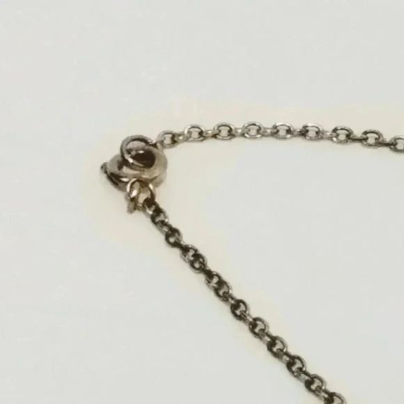 Heart Flower Chain Link Necklace 16" - Picture 4 of 4